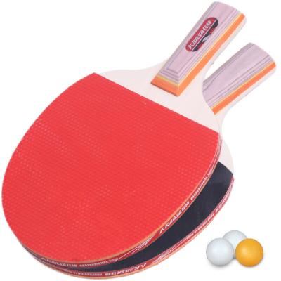 狂神kansa 乒乓球拍短柄直拍双反胶送3球ks0618B